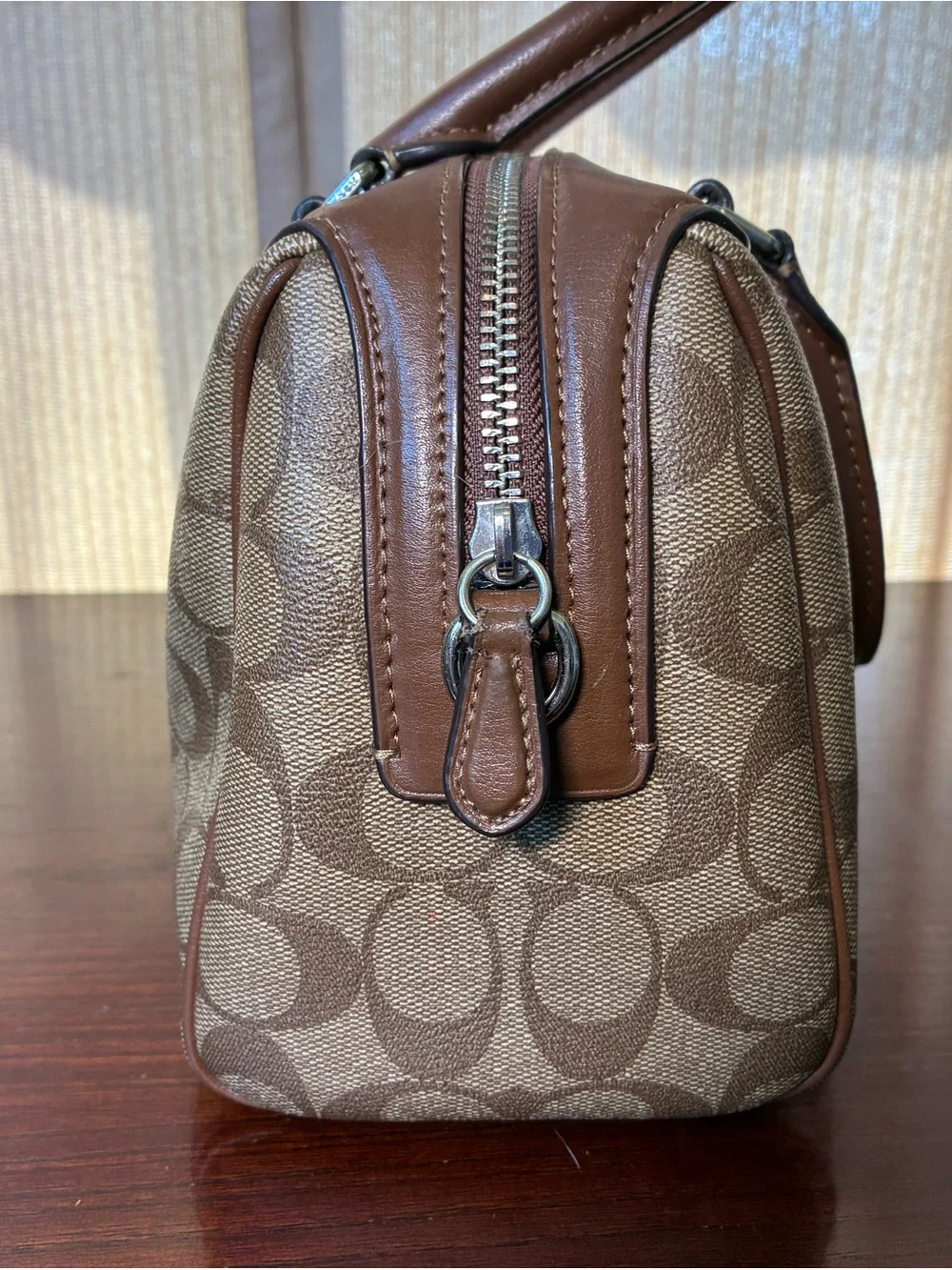 Coach Mini Bennet Signature Canvas Satchel with Rainbow Logo